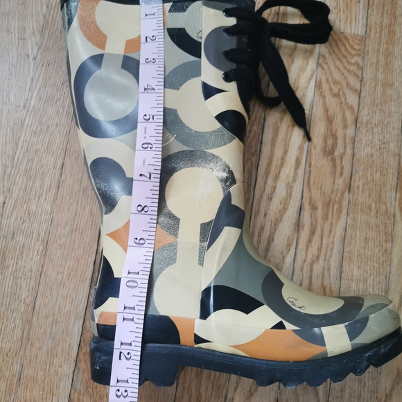 Coach Periwinkle Logo Rain Boots Size 6 - Picture 12 of 13